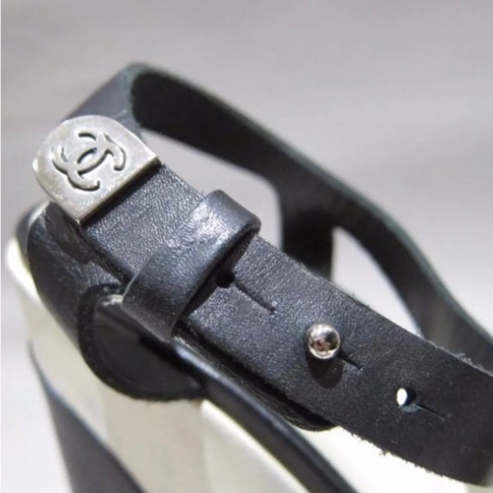 auth CHANEL size 38 BLOCK HEEL PLATFORM sandals - Picture 8 of 10